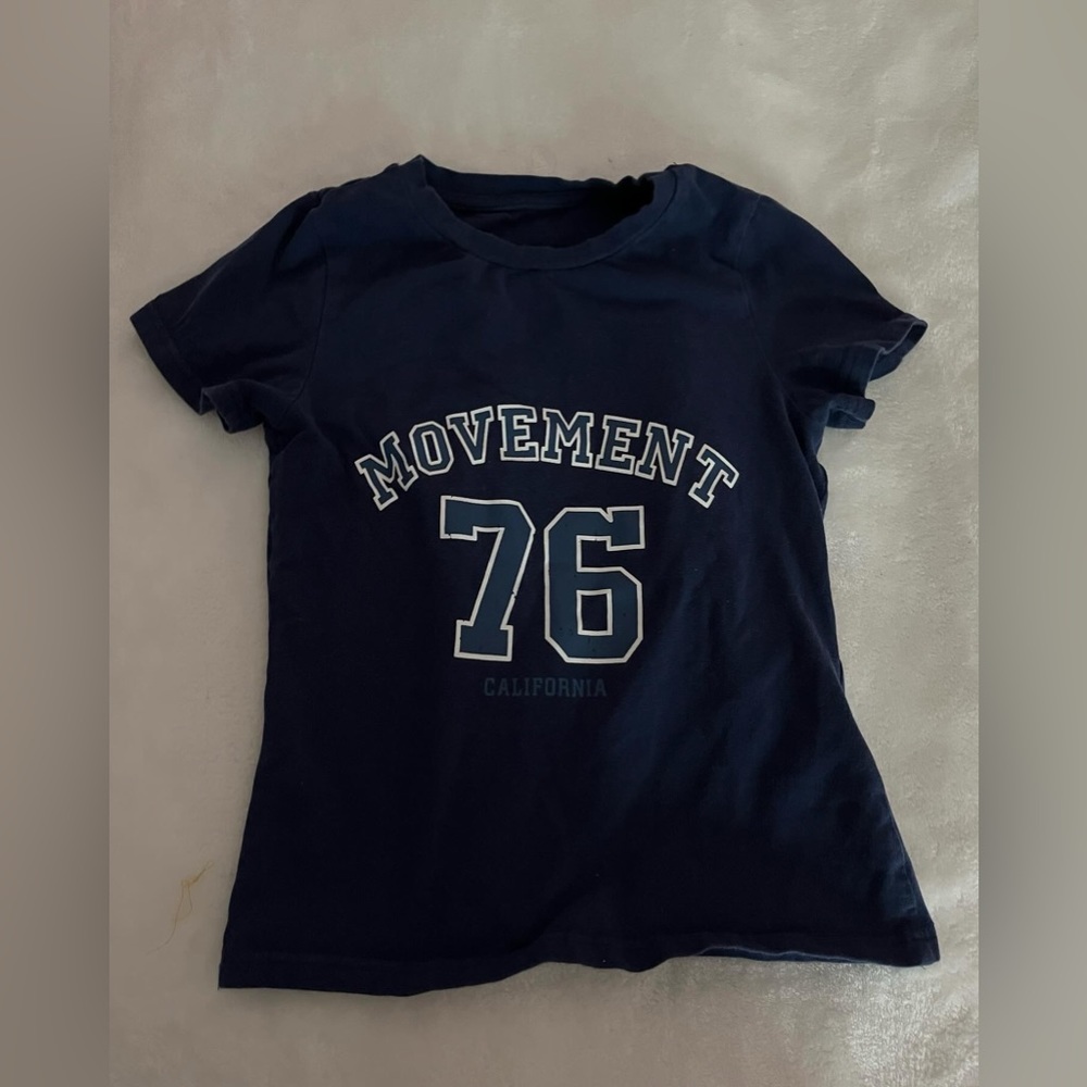 Y2K 💌 Fitted Navy blue graphic tee